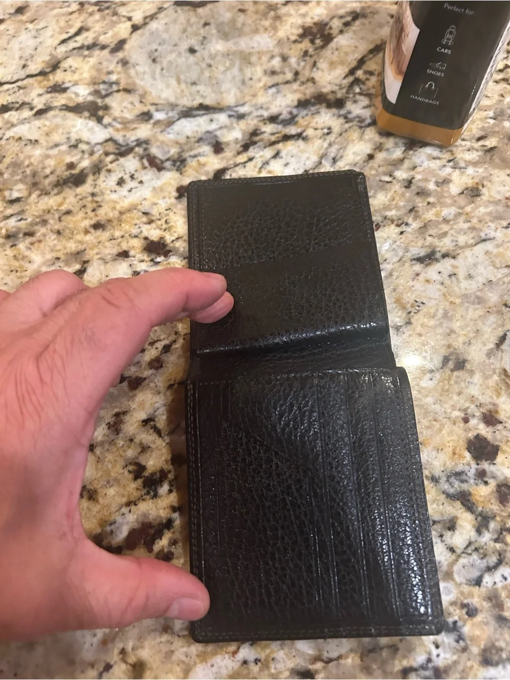 Givenchy Black Leather Bifold Mens Wallet Italy with coa